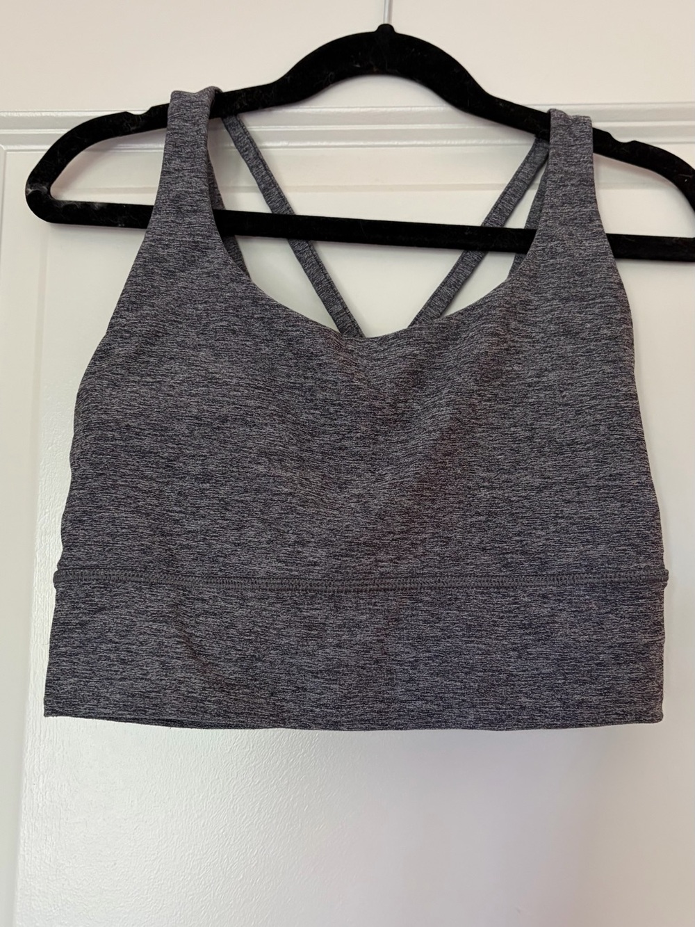 Lululemon Energy Bra Longline - size 4 Heathered Grey
